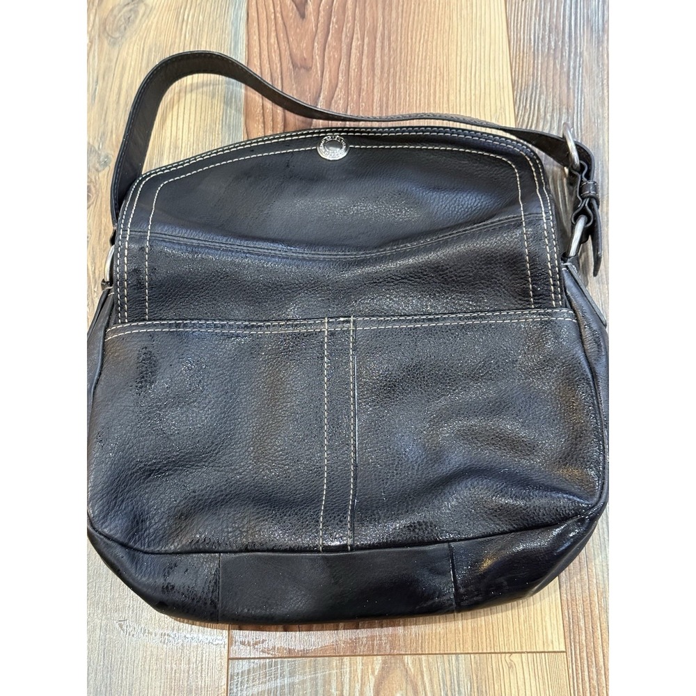 Coach Soho Pebbled Black Leather Slouchy Hobo Shoulder Bag Y2K D1051-F12336 - Picture 13 of 16